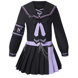 虞姬jk制服套装正版原创暗黑春夏新款不良少女水手服长袖长裙全套