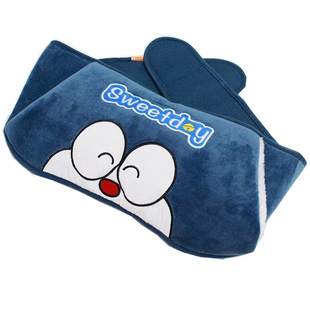 单卖热水袋保护套卡通毛绒外套电暖宝套袋暖脚套双插手热宝绒布套