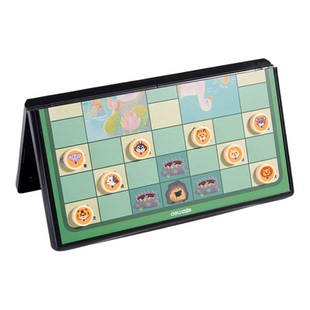 得力磁吸斗兽棋小学生便携折叠五子棋儿童益智桌面游戏棋玩具套装