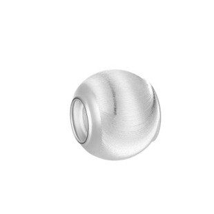 【爆款】足银S999拉丝猫眼银珠Diy手工饰品纯银散珠手链串珠配件