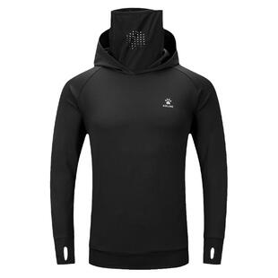 KELME卡尔美2024秋季跑步面罩卫衣男连帽休闲拇指扣训练健身上衣