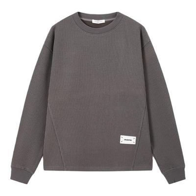 流石男装加绒加厚圆领长袖卫衣潮