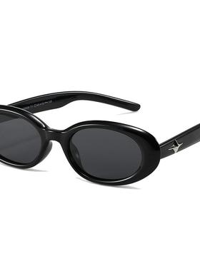 复古猫眼墨镜女款高级感椭圆小框