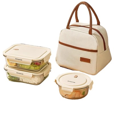 玻璃分格饭盒带饭|超1500人收藏