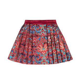 LittleNaive儿童中国风半身裙春秋新款短裙女童新中式红色马面裙