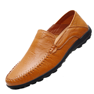 捡漏清仓特价男士镂空豆豆鞋真皮软底懒人牛皮休闲鞋休闲皮鞋子男