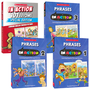 Scholastic Phrases in Action 学乐 看漫画学短语 英语阅读语法 词汇口语提升 地道英文短语 小学教辅 趣味英语课外读物 英文原版