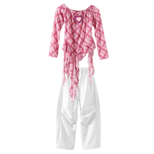 女童爵士舞服装女孩甜酷短款上衣jazz舞蹈练功服韩舞街舞表演出服