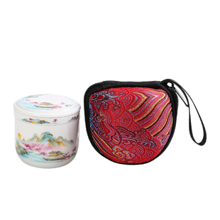 便携户外旅行茶具一人饮陶瓷快客杯一壶一杯单人随身收纳精致套装