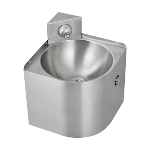 304不锈钢三角盆监狱羁押室用挂墙式墙角洗脸盆壁挂式拐角洗脸盆