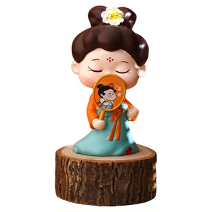 西安文创纪念品唐仕女摆件办公桌面可爱装饰品古风陕西特产伴手礼