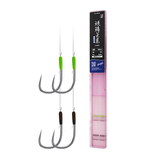 川泽无结子线双钩鲢鳙新关东青草鱼黑坑竞技专用双钩成品大物鱼钩