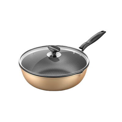 蜂窝小炒锅无涂层不粘炒菜锅