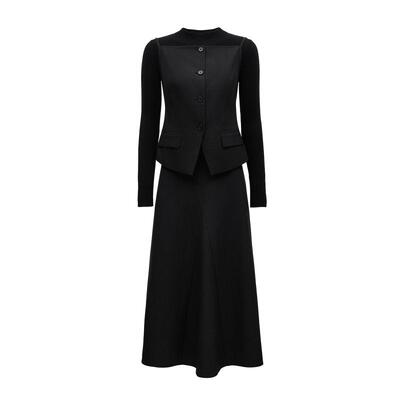 tq区绫致VeroModa连衣裙女春夏马甲A摆连衣裙真两件显瘦