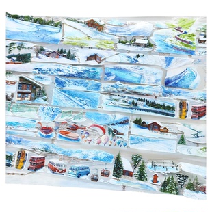 止域造景分装佐寒川佑莺洲镜花辞渡山时基础造景手帐胶带造景背卡