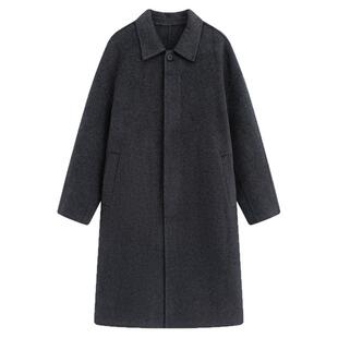 【商场同款】流石男装绵羊毛双面呢大衣2025年冬季高端经典外套男