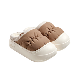 朴西云窝加绒保暖棉拖鞋女士秋冬室内家居抗菌防滑居家拖鞋情侣款