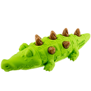 纳瑞施狗狗磨牙玩具漏食球狗狗益智洁齿耐咬橡胶洁齿替换钉恐龙