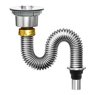 厨房洗菜盆下水管配件洗碗池水槽不锈钢下水器排水管道防臭全套装