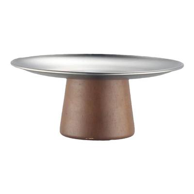 【泰国进口相思木】不锈钢水果盘