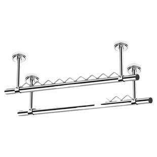 304不锈钢防风晾衣杆阳台固定顶装吊杆一根挂衣杆晾衣架墙上固定