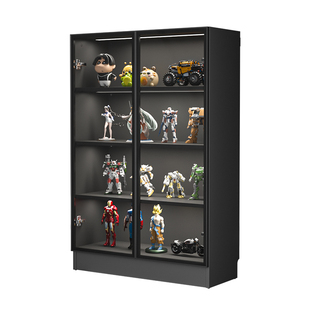 可定制实木手办柜黑洞带灯玻璃乐高收纳柜家用防尘储物玩具展示柜