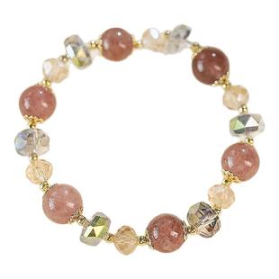 草莓晶串珠茶晶手链女轻奢小众精致手串2026新款适合夏天的手饰品