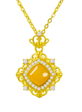 宫里上新正品天然蜜蜡吊坠