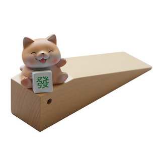 创意猫咪可爱卡通创意胡桃木门塞门档门阻防撞顶门器防风防夹手