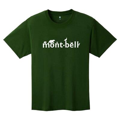 montbell夏季速干短袖T恤绿