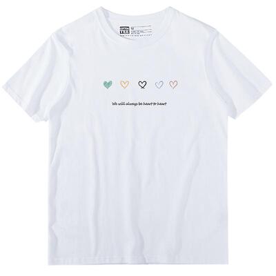 修身风白色小个子设计感半袖t恤