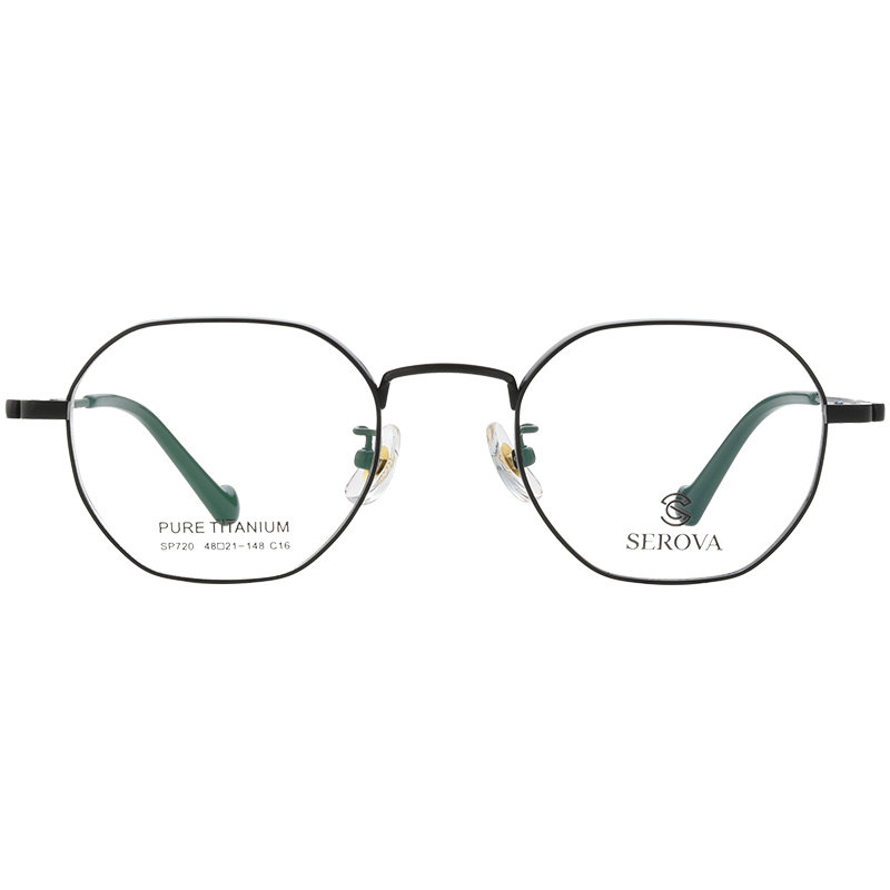 施洛华眼镜框超轻钛架小框配高度数近视1.74超薄镜片防蓝光sp720