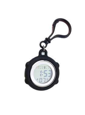 高档多功能三色LCD吊坠挂钟表夜