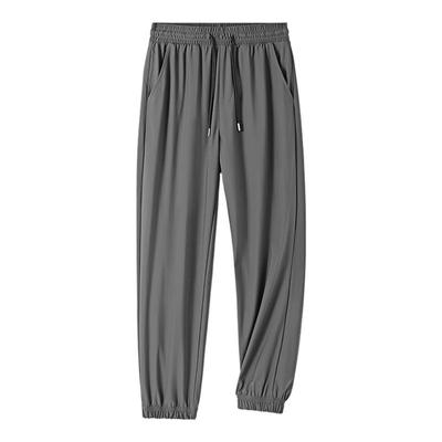 GV真维斯冰丝裤子男款夏季薄款宽松休闲束脚裤美式速干长裤男B