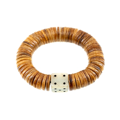 复刻.嘎嘎 卡杰格朵藏式老料牦牛骨佛珠手串男牛骨灵骨盘玩单圈