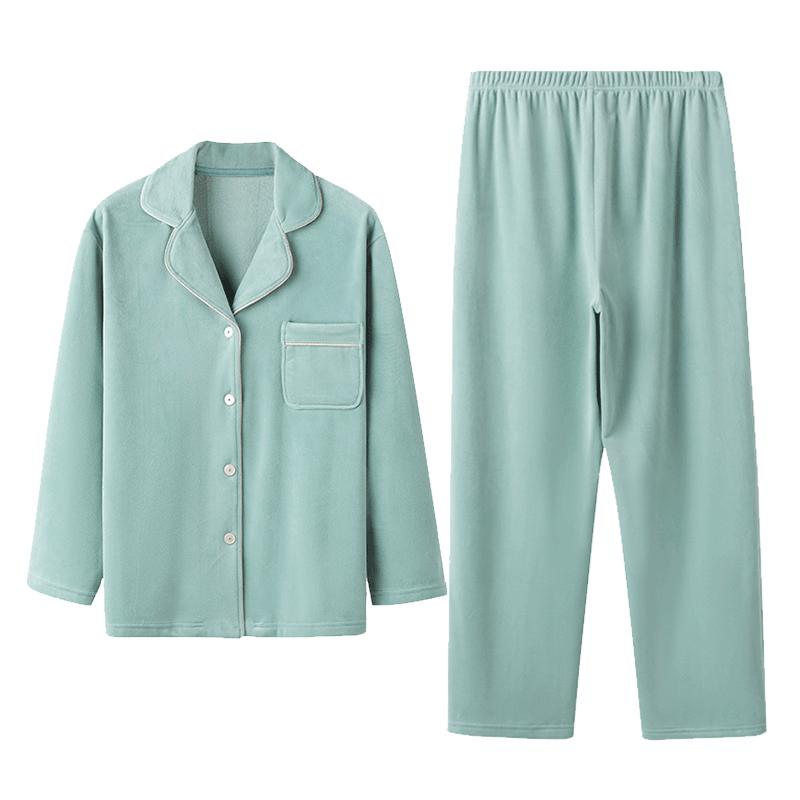 雅婷雅雯【海岛绒】睡衣女士秋冬款长袖长裤开衫家居服套装高级感