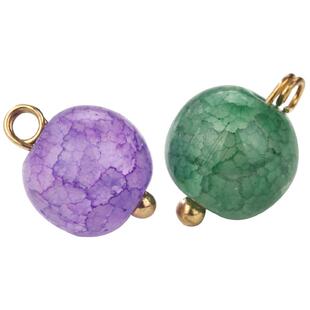 琉璃爆花冰裂珠扣新中式汉服旗袍国潮衣服纽扣彩色圆扣子衣服盘扣