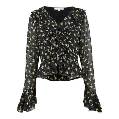 MOUSSY法式甜美风春游碎花衬衫