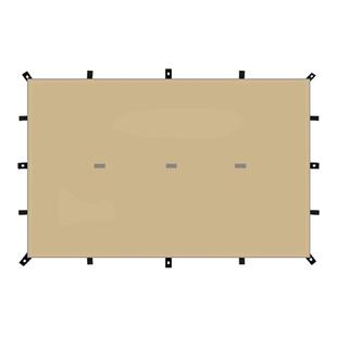 19多挂点黑胶涂银天幕户外BC露营多功能方形防雨防晒庇护所野外