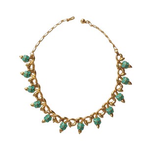 Trifari翠法丽中古vintage项链莫奈monet重工四叶草复古耳环耳夹