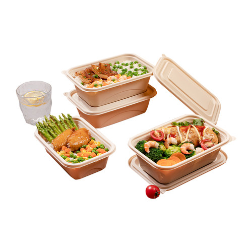 云蕾可降解一次性餐盒带盖食品级环保玉米淀粉基碗便当饭盒打包盒