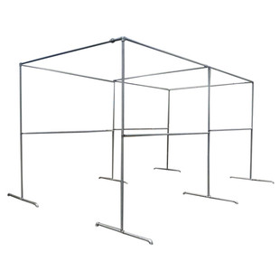 镀锌钢管水管晾衣架落地户外防风双杆加厚四方晒被凉衣架瓜果棚架