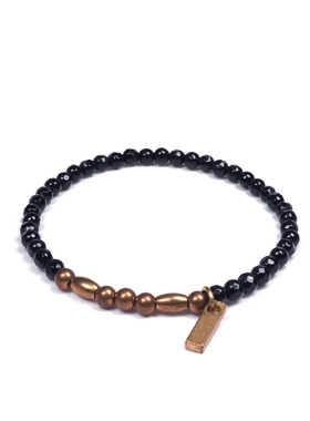 pohier原创小众设计珠黄铜黑玛瑙