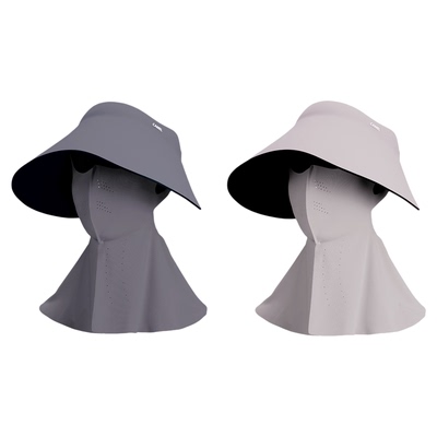 骆驼空顶帽女士夏季大帽檐面罩护脸基尼遮阳帽全方位高倍防晒帽子