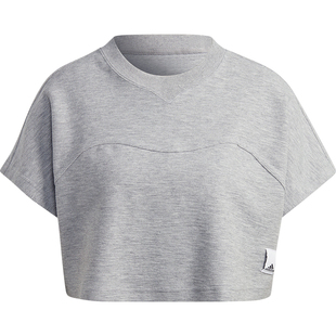 Adidas/阿迪达斯正品W LNG LW FT TEE 女士短款休闲T恤HZ1606