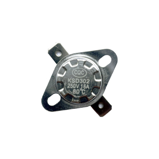 【万达灯箱专用温控器】KSD302平角常闭陶瓷250V16A 80度断电开关