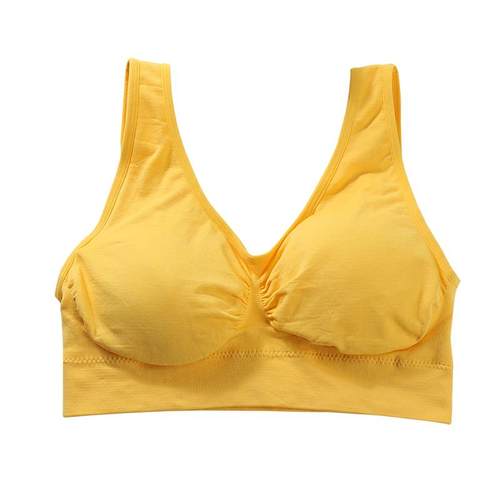 浪莎妈妈内衣女中老年文胸冬季薄款运动背心式大码聚拢无钢圈美背