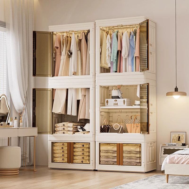 儿童衣柜家用卧室简易组装塑料衣橱婴儿衣物收纳柜宝宝衣柜储物柜