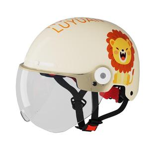 3c认证儿童头盔绿源男女孩电动摩托车安全帽冬季保暖四季通用半盔