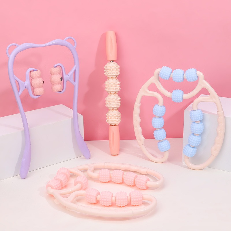 狼牙棒瑜伽美腿滚轮按摩器滚轴头部十八棒琅爪琊颈按摩器按摩器肩